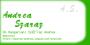 andrea szaraz business card